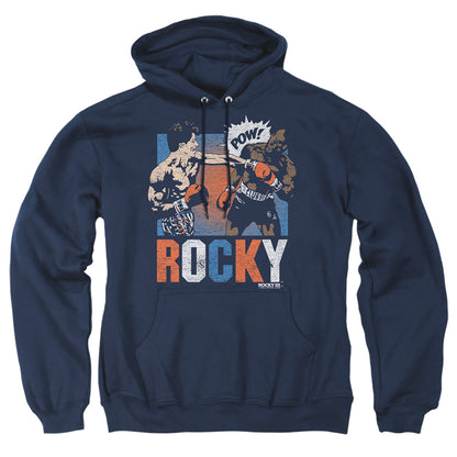 Rocky Rocky Pow Mens Hoodie Navy Officially Licensed