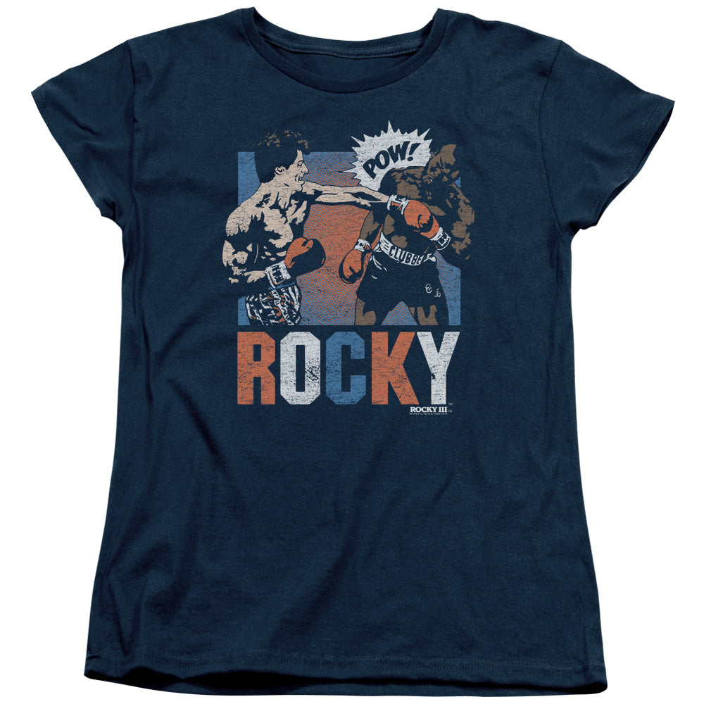 Rocky Rocky Pow Womens T Shirt Navy Blue