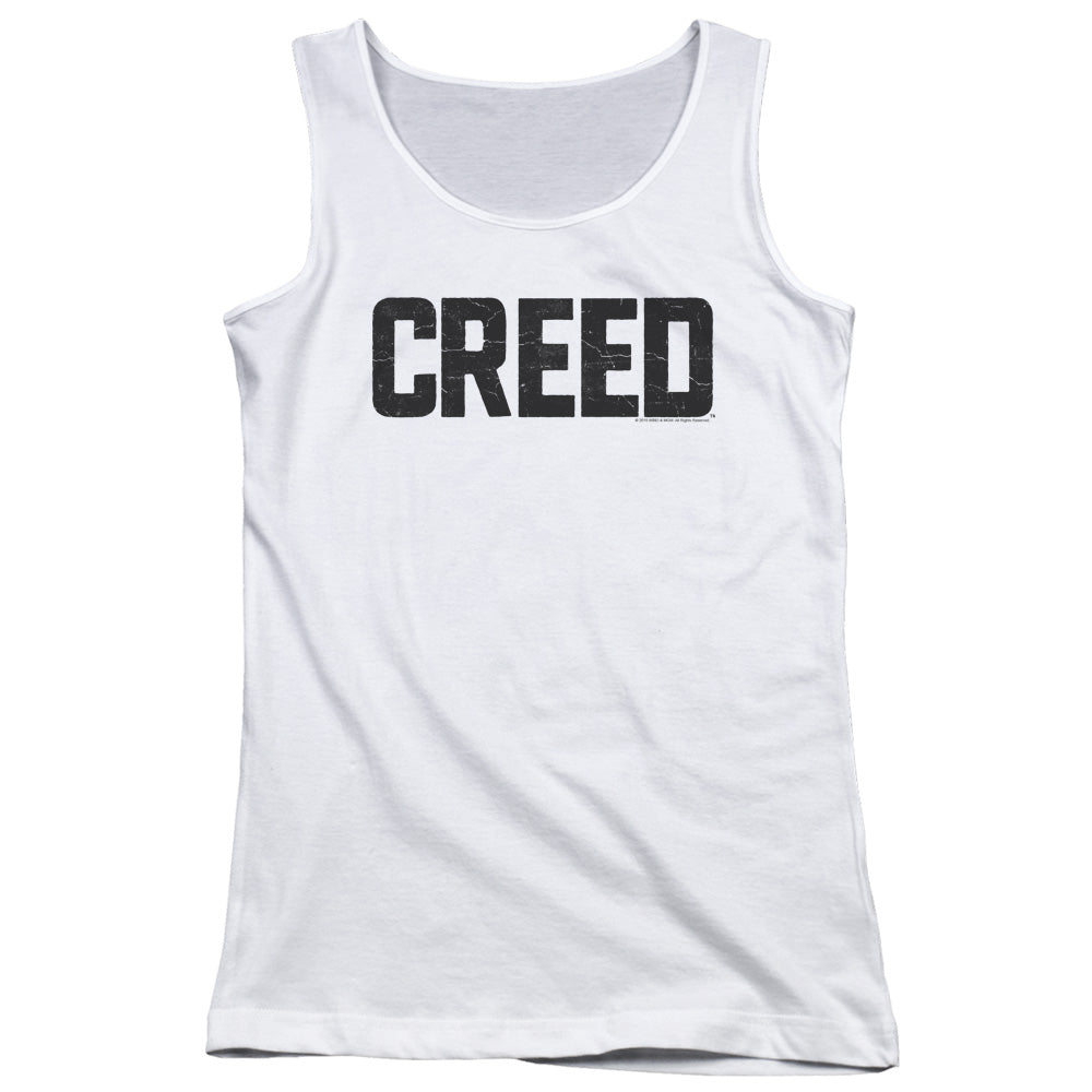 Creed Cracked Logo Womens Tank Top Shirt White