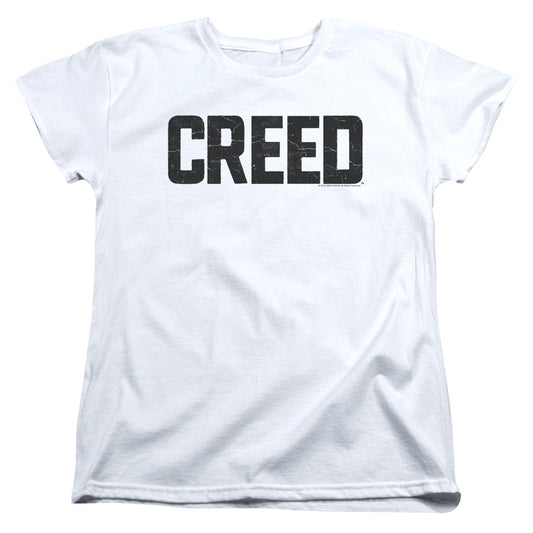 Creed Cracked Logo Womens T Shirt White