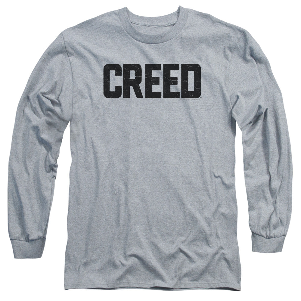Creed Cracked Logo Mens Long Sleeve Shirt Athletic Heather