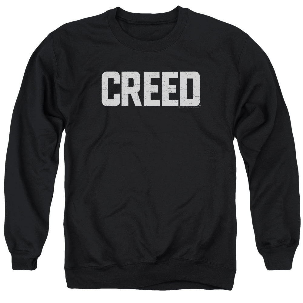 Creed Cracked Logo Mens Crewneck Sweatshirt Black
