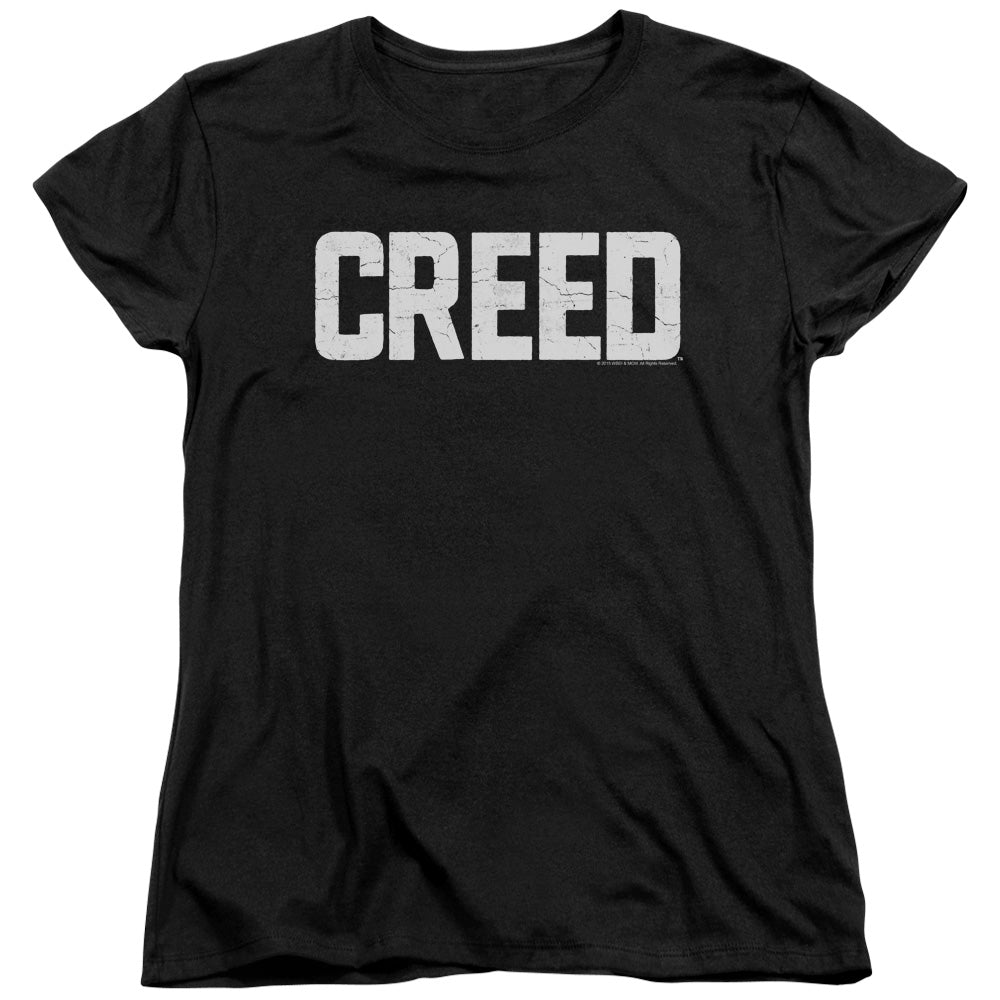 Creed Cracked Logo Womens T Shirt Black