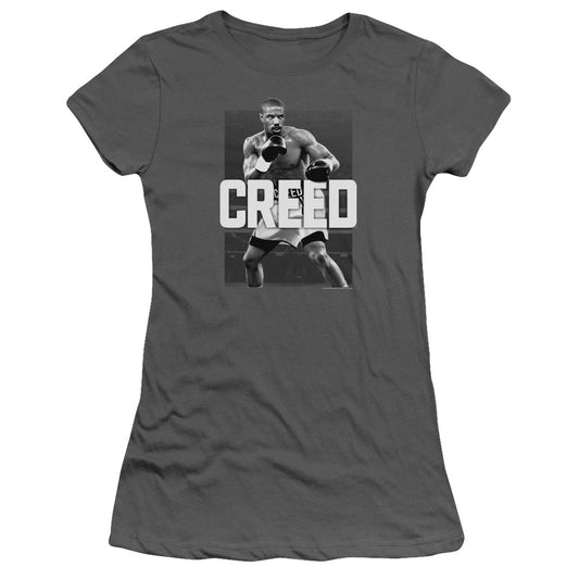 Creed Final Round Junior Sheer Cap Sleeve Womens T Shirt Charcoal