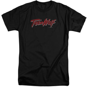 Teen Wolf Scrawl Logo Mens Tall T Shirt Black