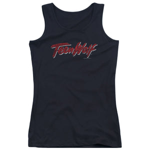Teen Wolf Scrawl Logo Womens Tank Top Shirt Black