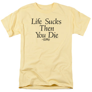 Teen Wolf Life Sucks Mens T Shirt Yellow