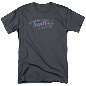 Teen Wolf Neon Logo Mens T Shirt Charcoal