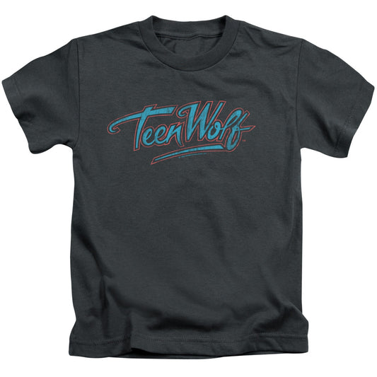 Teen Wolf Neon Logo Juvenile Kids Youth T Shirt Charcoal