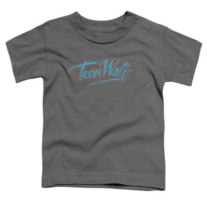 Teen Wolf Neon Logo Toddler Kids Youth T Shirt Charcoal