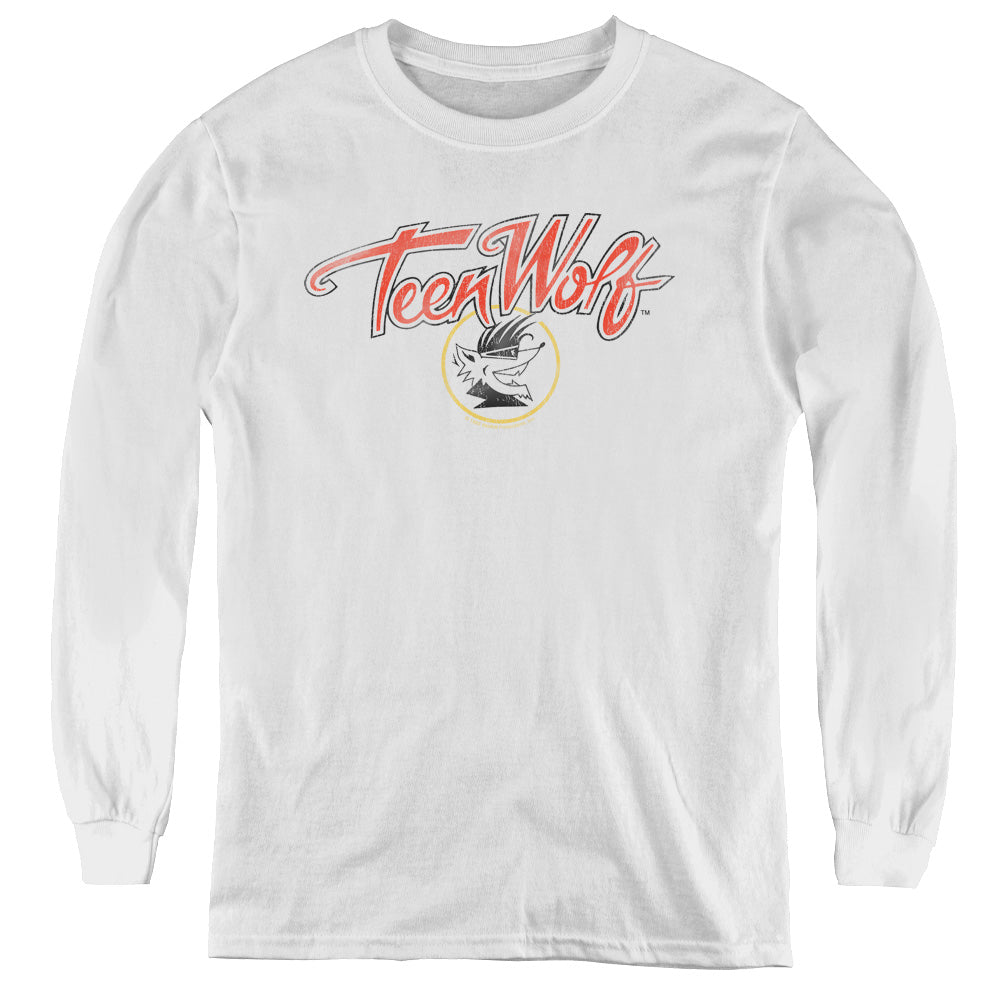 Teen Wolf Poster Logo Long Sleeve Kids Youth T Shirt White