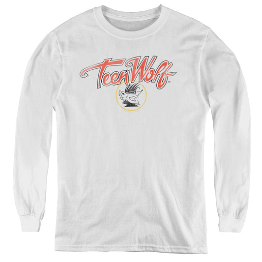 Teen Wolf Poster Logo Long Sleeve Kids Youth T Shirt White