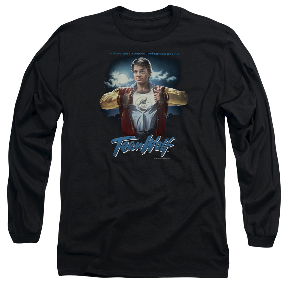 Teen Wolf Poster Mens Long Sleeve Shirt Black