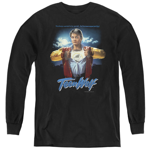 Teen Wolf Poster Long Sleeve Kids Youth T Shirt Black