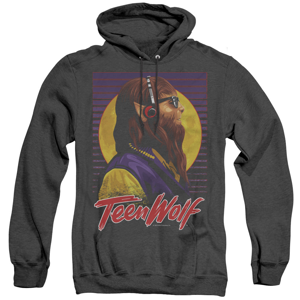 Teen Wolf Headphone Wolf Heather Mens Hoodie Black