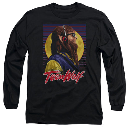 Teen Wolf Headphone Wolf Mens Long Sleeve Shirt Black