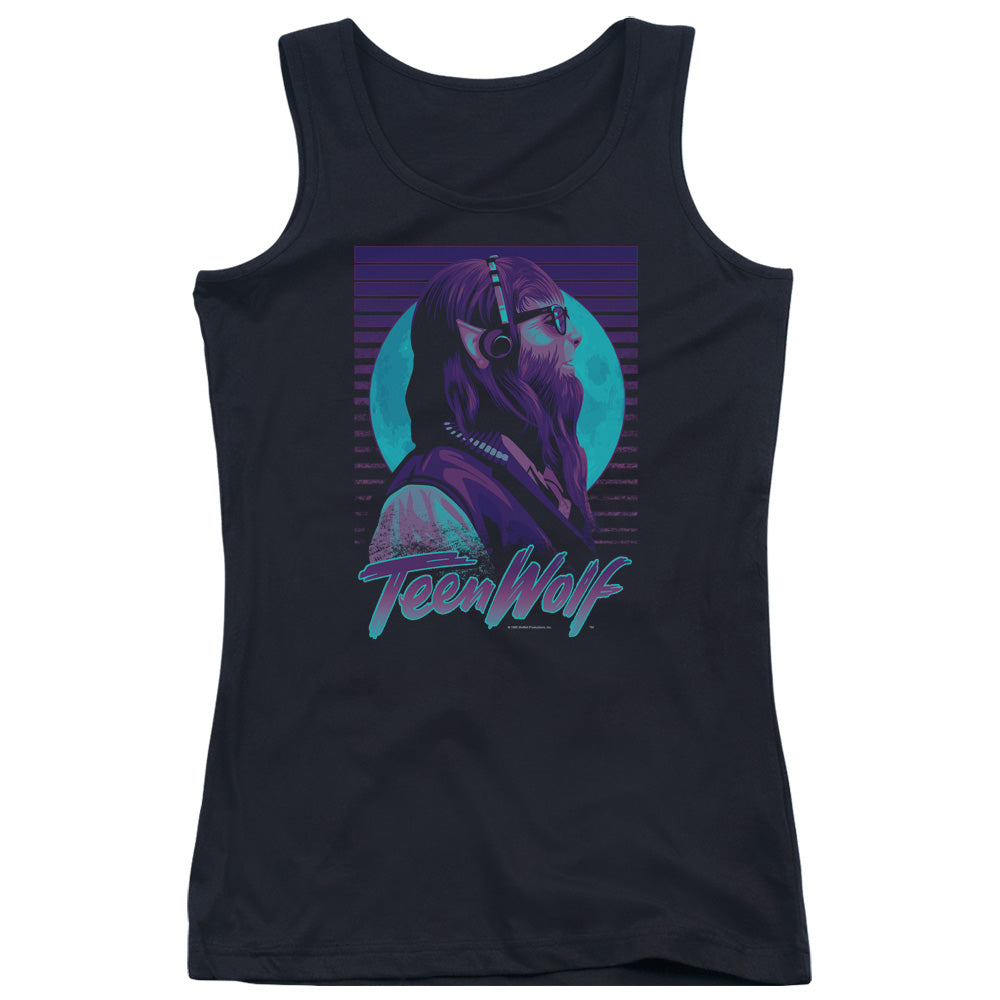 Teen Wolf Headphone Wolf 2 Womens Tank Top Shirt Black