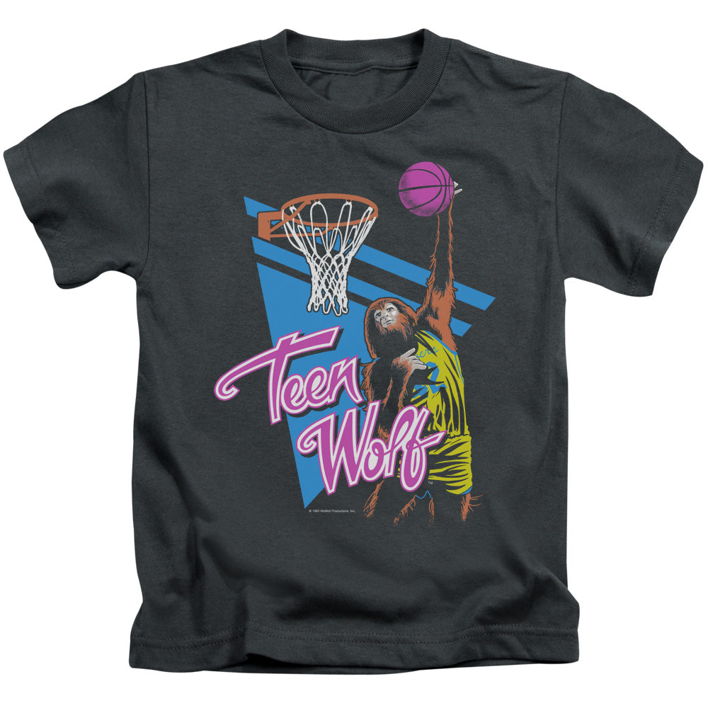 Teen Wolf Slam Dunk Juvenile Kids Youth T Shirt Charcoal