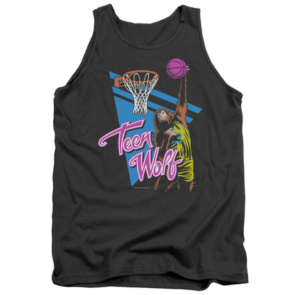 Teen Wolf Slam Dunk Mens Tank Top Shirt Charcoal