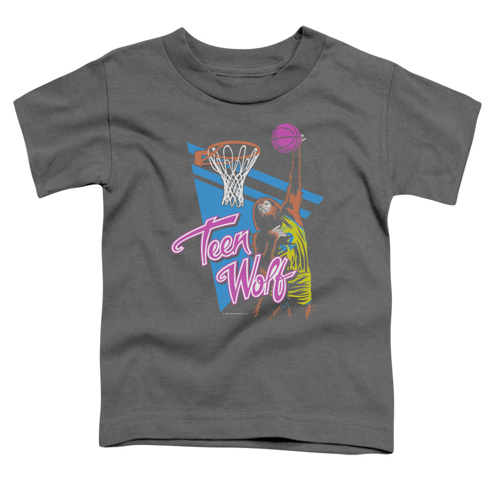 Teen Wolf Slam Dunk Toddler Kids Youth T Shirt Charcoal