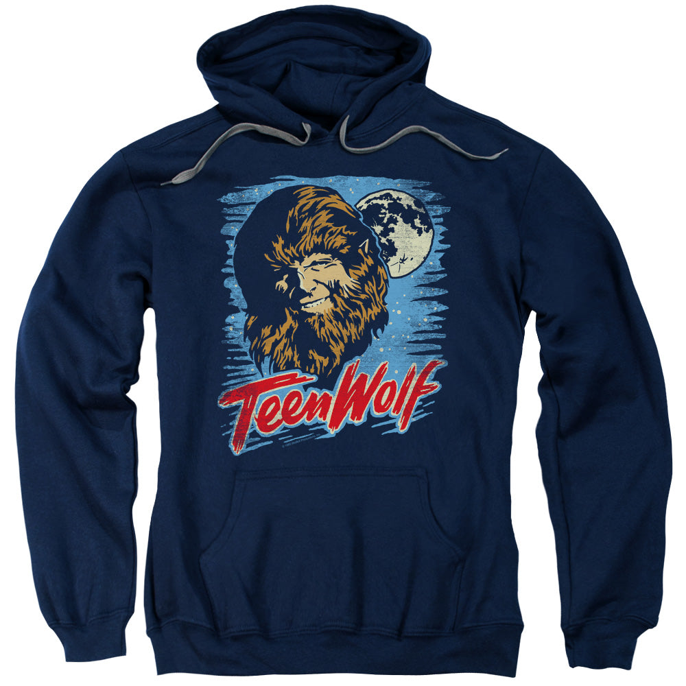 Teen Wolf Moon Wolf Mens Hoodie Navy