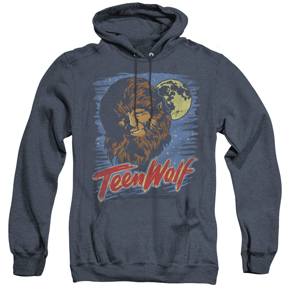 Teen Wolf Moon Wolf Heather Mens Hoodie Navy