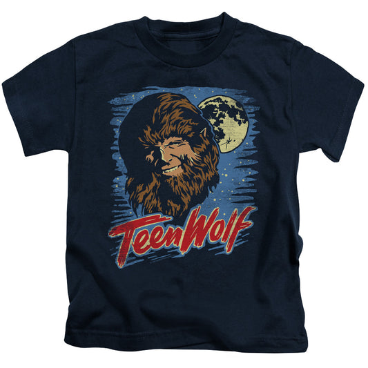 Teen Wolf Moon Wolf Juvenile Kids Youth T Shirt Navy