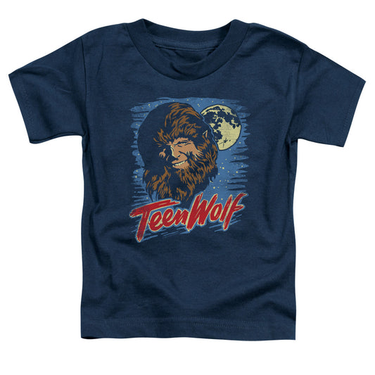 Teen Wolf Moon Wolf Toddler Kids Youth T Shirt Navy