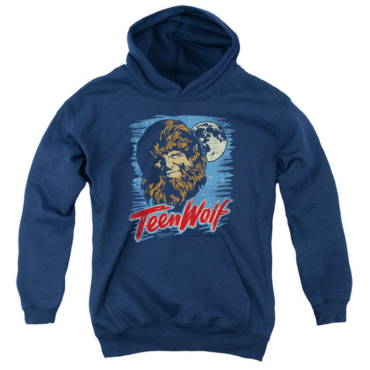 Teen Wolf Moon Wolf Kids Youth Hoodie Navy