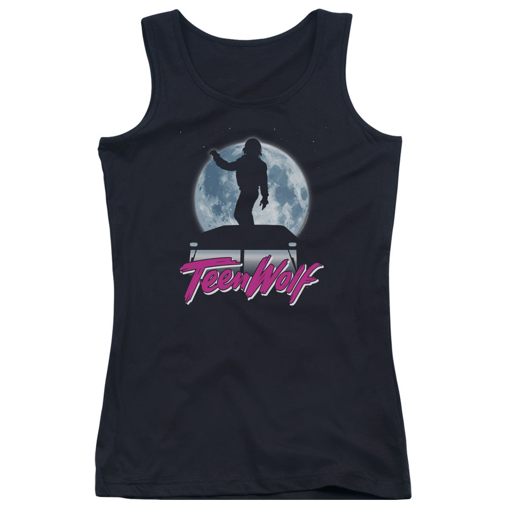 Teen Wolf Moonlight Surf Womens Tank Top Shirt Black