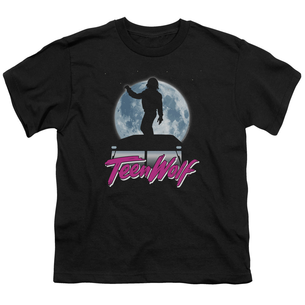 Teen Wolf Moonlight Surf Kids Youth T Shirt Black