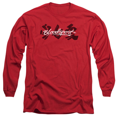 Bloodsport Kanji Mens Long Sleeve Shirt Red