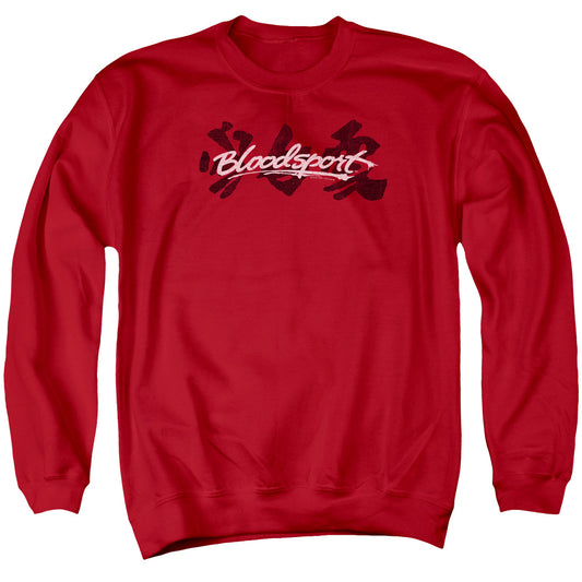 Bloodsport Kanji Mens Crewneck Sweatshirt Red