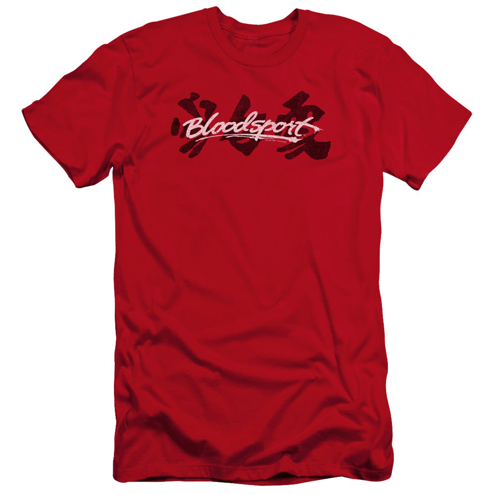 Bloodsport Kanji Premium Bella Canvas Slim Fit Mens T Shirt Red