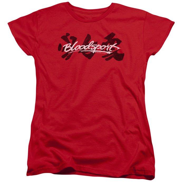 Bloodsport Kanji Womens T Shirt Red