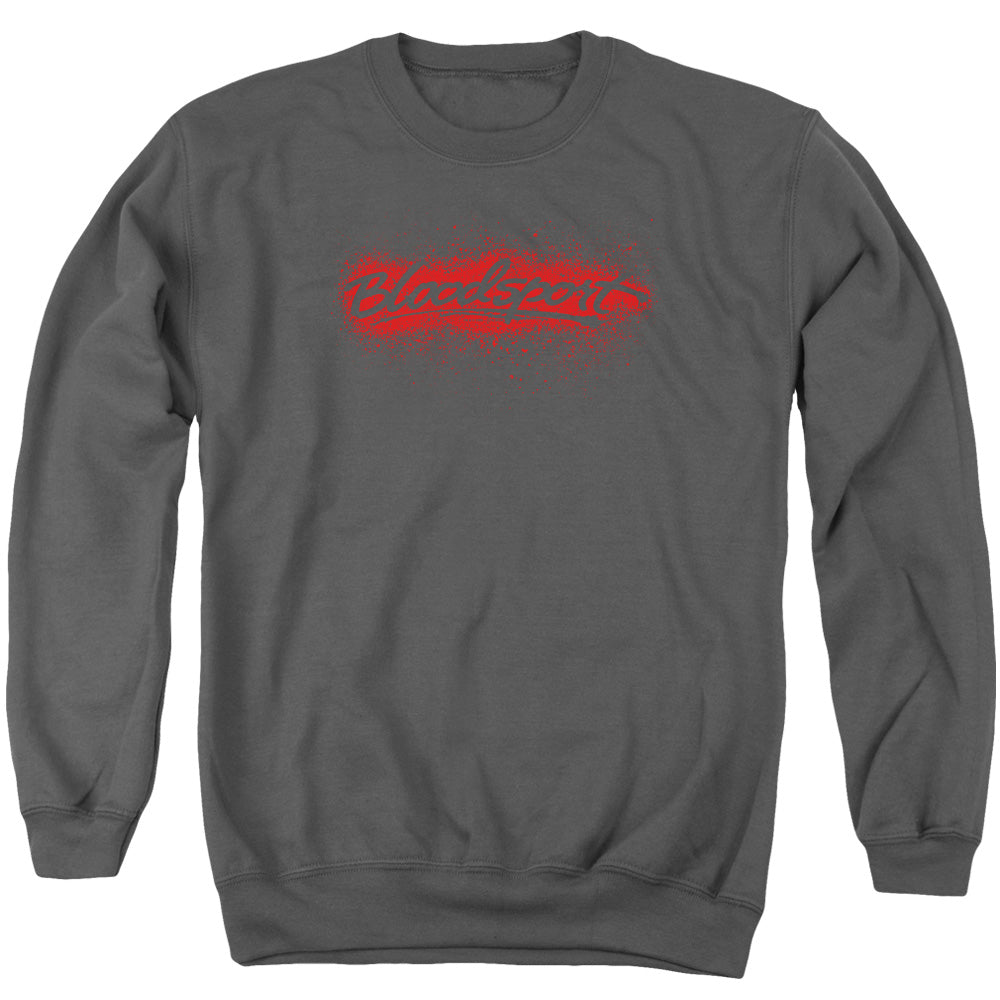 Bloodsport Blood Splatter Mens Crewneck Sweatshirt Charcoal