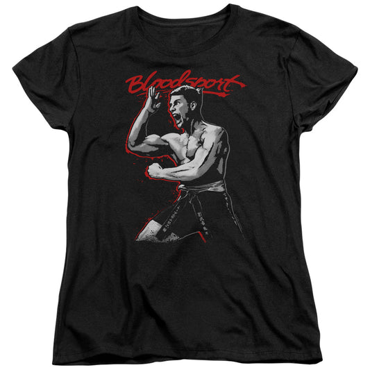 Bloodsport Loud Mouth Womens T Shirt Black