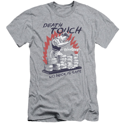 Bloodsport Death Touch Slim Fit Mens T Shirt Athletic Heather