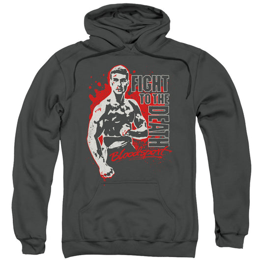 Bloodsport To The Death Mens Hoodie Charcoal