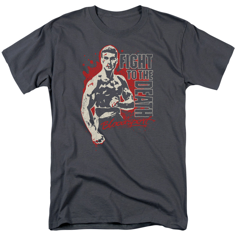 Bloodsport To The Death Mens T Shirt Charcoal