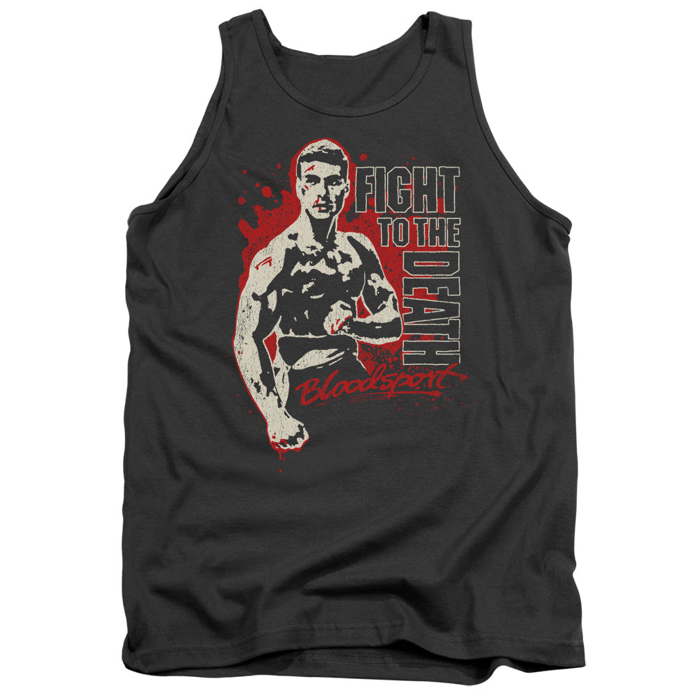 Bloodsport To The Death Mens Tank Top Shirt Charcoal