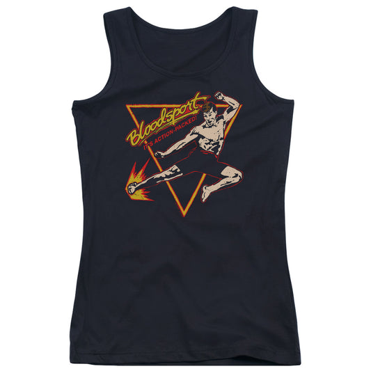 Bloodsport Action Packed Womens Tank Top Shirt Black