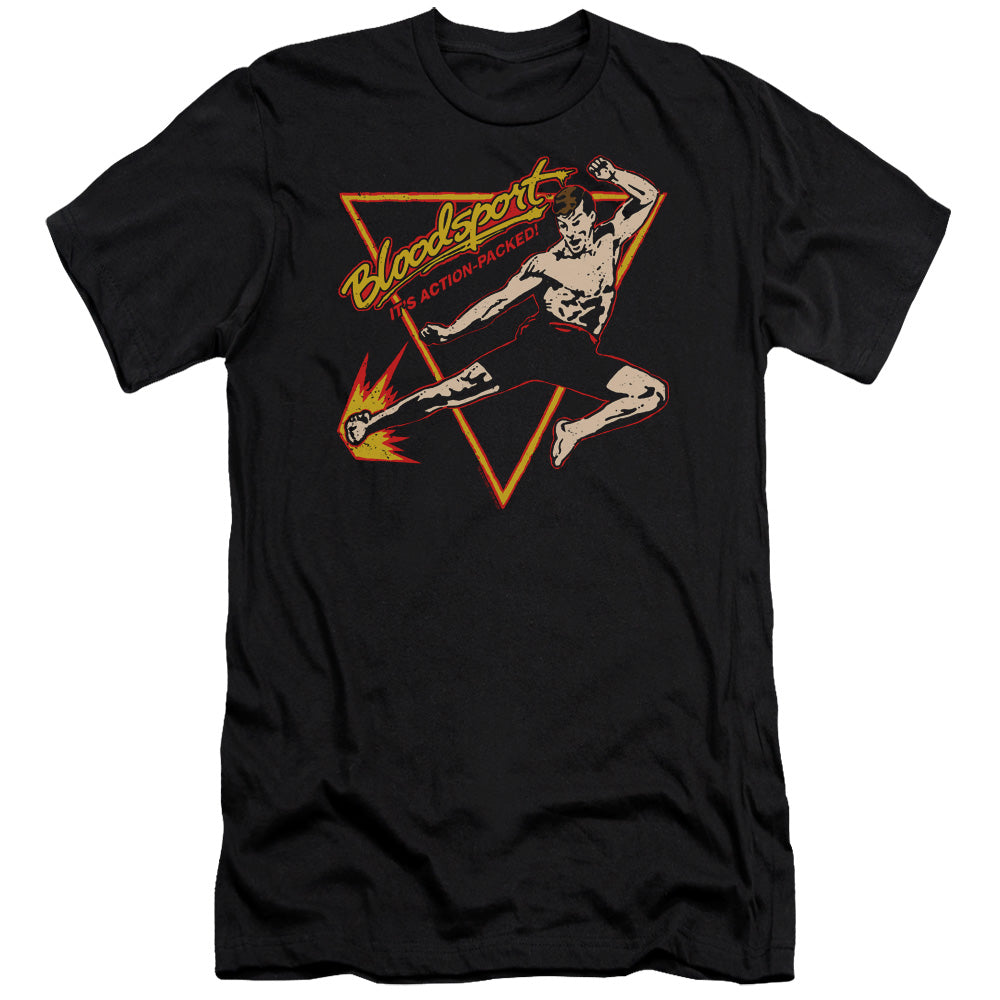 Bloodsport Action Packed Slim Fit Mens T Shirt Black