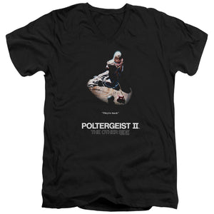 Poltergeist II The Other Side Poster Mens Slim Fit V-Neck T Shirt Black