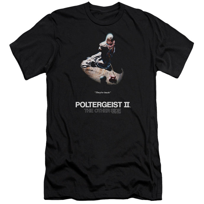 Poltergeist II The Other Side Poster Slim Fit Mens T Shirt Black