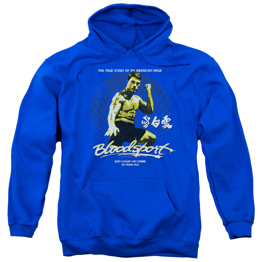 Bloodsport American Ninja Mens Hoodie Royal Blue