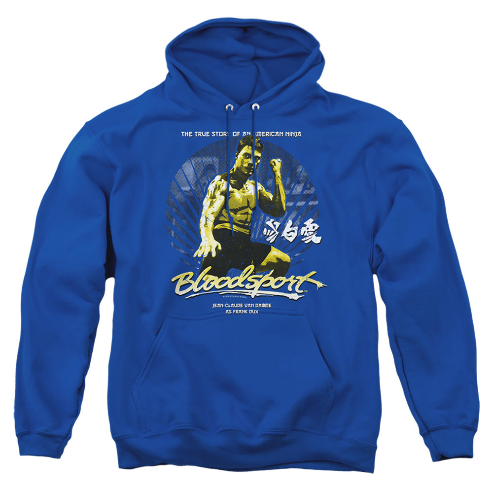 Bloodsport American Ninja Mens Hoodie Royal Blue