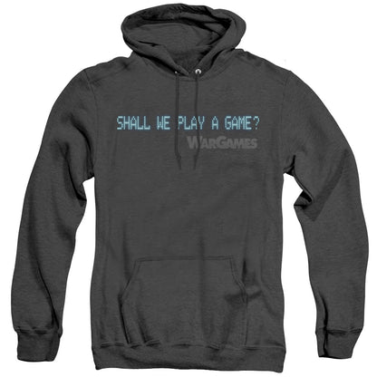 Wargames Shall We Mens Heather Hoodie Black