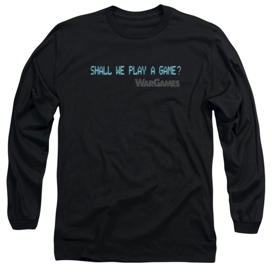 Wargames Shall We Mens Long Sleeve Shirt Black