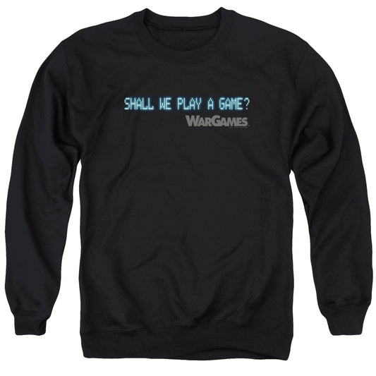 Wargames Shall We Mens Crewneck Sweatshirt Black